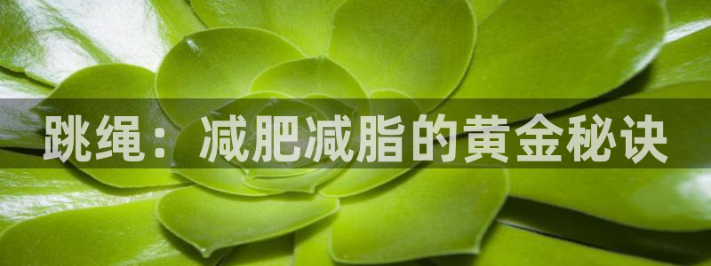 fb体育开户：跳绳：减肥减脂的黄金秘诀